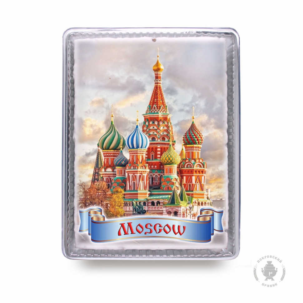  Пряник 600г MOSCOW с фотопечатью (в подарочной пластиковой упаковке)  в Кыштыме